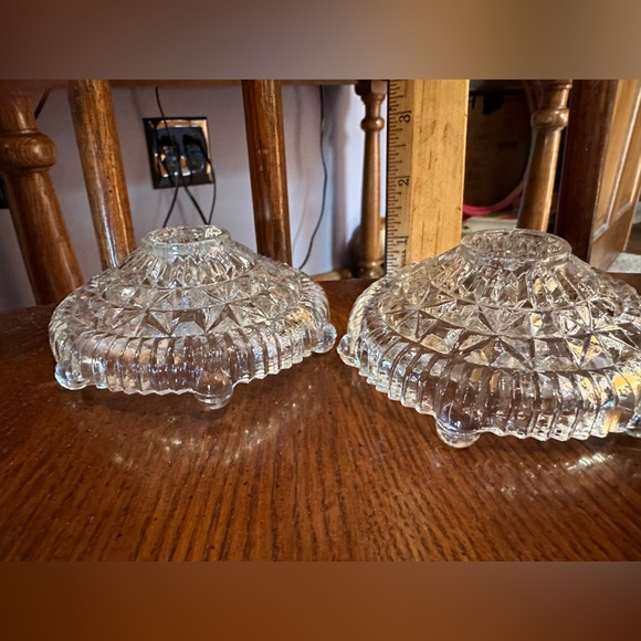 Antique Cut Glass Candle Holders - Perfect - Picture 2 of 4